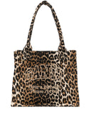 Ganni leopard stampare grande borsa