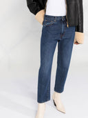 Jeans en denim de couture pré-torsadés du Toteme