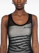 Jean Paul Gaultier Mariniere imprimer la robe longue