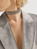 Brunello Cucinelli Silver And Glass Choker