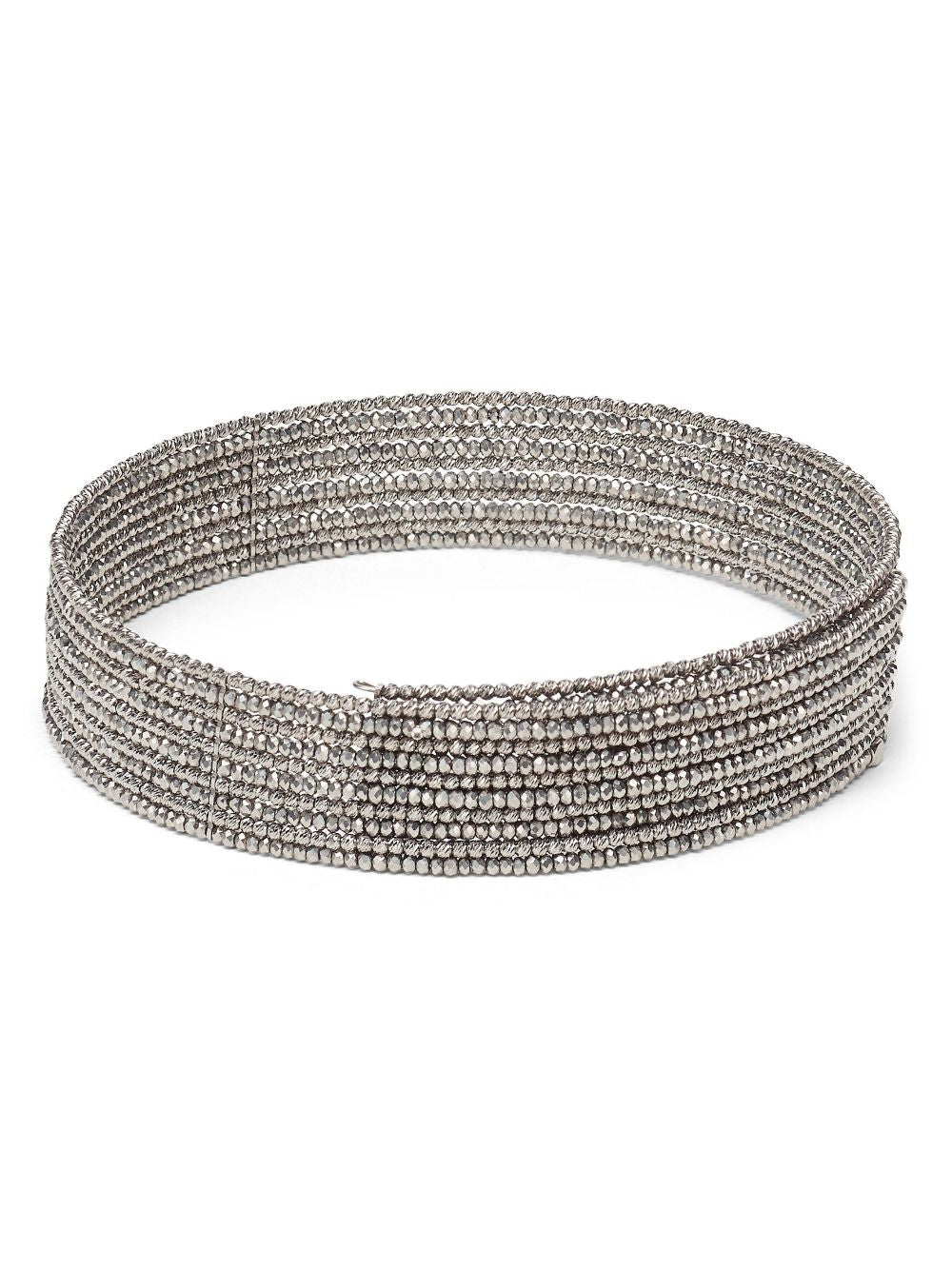 Brunello Cucinelli Silver and Glass Choker