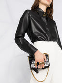 Alexander Mc Queen Jewelled Satchel Mini Leather Crossbody Bag