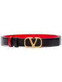 Valentino Garavani V Logo Signature Leather Belt