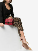 Valentino Garavani V Logo Signature Leather Slingback Pumps