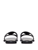 Valentino Garavani V Logo Cut Out Leather Sandals