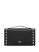 Valentino Garavani Rockstud Leather Wallet On Chain