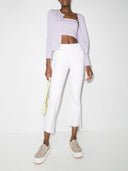 Jeans in denim in fila di crop insider madri