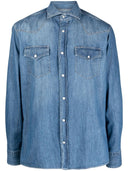 Brunello Cucinelli Denim Cotton Shirt