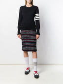 Thom Browne 4 Bar Cotton Crewneck Sweater