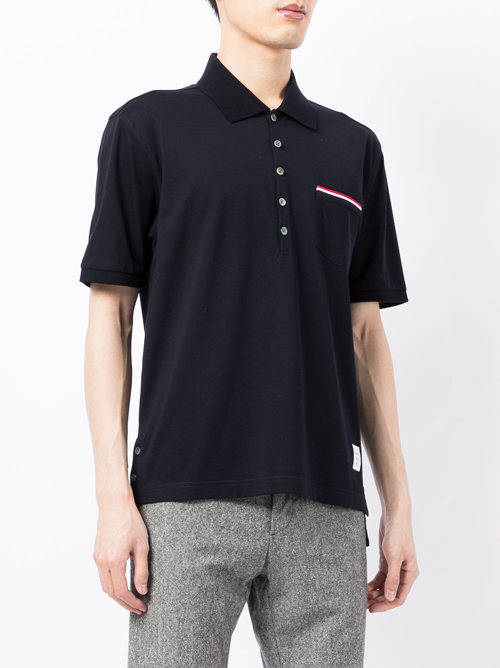 Thom Browne Rwb Cotton Polo Shirt