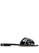 Saint Laurent eerbetoonleer plat sandalen