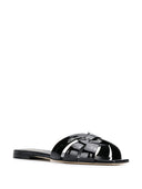 Saint Laurent eerbetoonleer plat sandalen