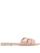 Saint Laurent eerbetoonleer plat sandalen