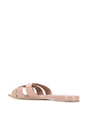Saint Laurent eerbetoonleer plat sandalen