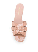 Saint Laurent eerbetoonleer plat sandalen