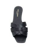 Saint Laurent eerbetoonleer plat sandalen