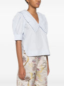 Ganni Organic Cotton V Necked Blouse