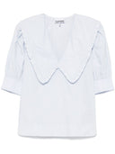 Ganni Organic Cotton V Necked Blouse