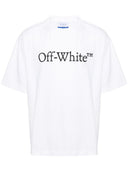 Uit wit groot boekachtig katoenen t -shirt