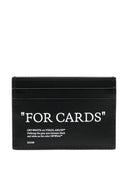 Off White Quote Leather Card Case