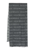 Emporio Armani Allover Logo Wool Blend Scarf