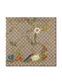 Gucci印刷丝绸foulard