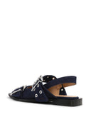 Balletti di slingback di denim ganni