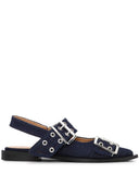 Balletti di slingback di denim ganni