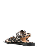 Ganni طباعة الفهد باليه Slingback
