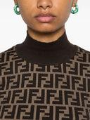 Fendi Ff Cotton High Neck Sweater