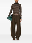 Fendi Ff Cotton High Neck Sweater