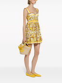 Dolce & Gabbana Maiolica Print Bustier Kleid