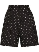 Dolce & Gabbana Polka Dot Print Cotton Shorts