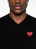 سترة من الصوف بياقة V من Comme Des Garcons