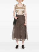 Brunello Cucinelli Silk Long Skirt