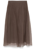 Brunello Cucinelli Silk Long Skirt