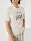 Brunello Cucinelli 인쇄면 T 셔츠