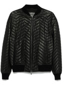 Emporio Armani Leather Bomber Jacket