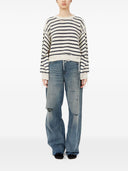 Mm6 Maison Margiela Striped Cotton Sweater
