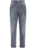 Jeans di cotone in denim Brunello Cucinelli