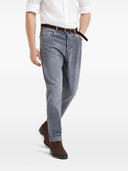 Jeans di cotone in denim Brunello Cucinelli