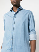 Brunello Cucinelli Denim Cotton Shirt