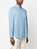 Brunello Cucinelli Denim Cotton Shirt