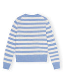 Pull en laine à rayures brodé Ganni