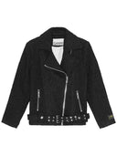 Ganni Boucle Wool Biker Jacket