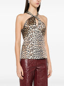 Ganni Leopard Print Top