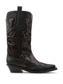 Ganni Embroidered Western Boots