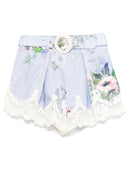 Zimmermann Everley Printed Linen Shorts