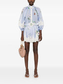 Zimmermann Everley Printed Linen Shorts