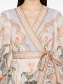 Mini abito di cotone stampato di Zimmermann Wylie